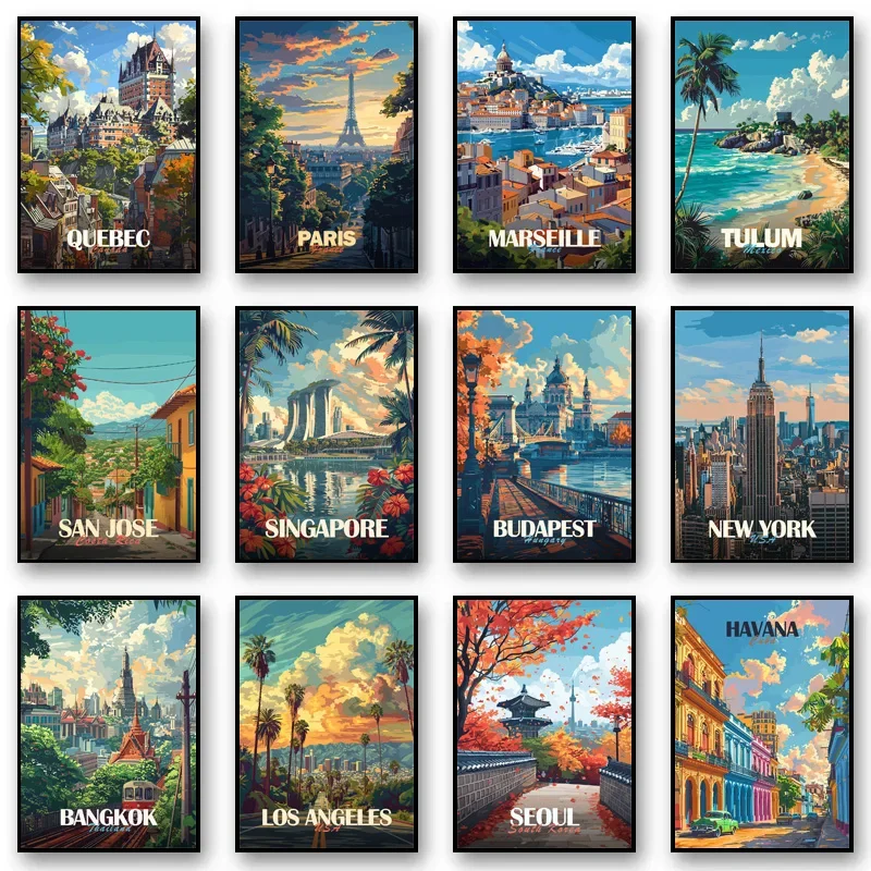 Home Cinema Wall - Modern Classics Famous Architectural Landscapes Around
