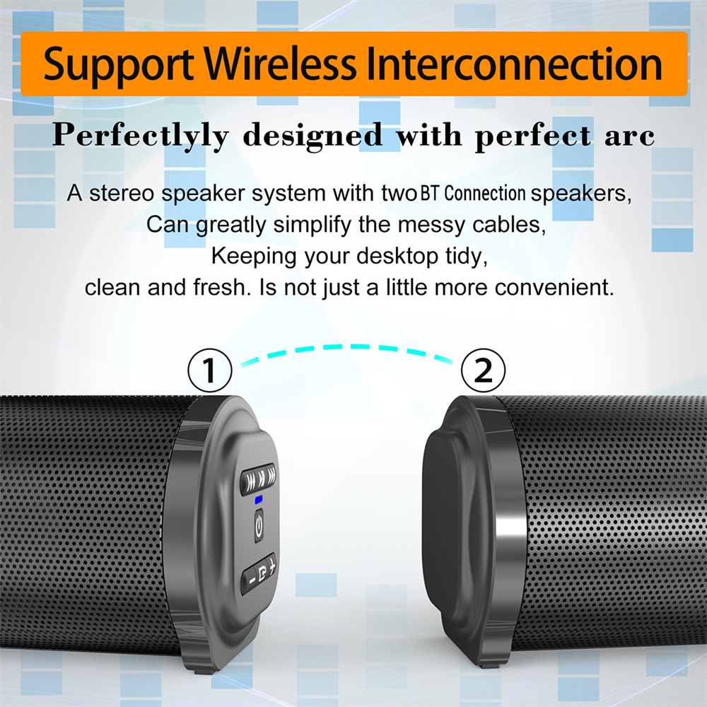 Sound Bar TV Sound System Blue - Home Cinema Wireless Speakers ulasan dan harga
