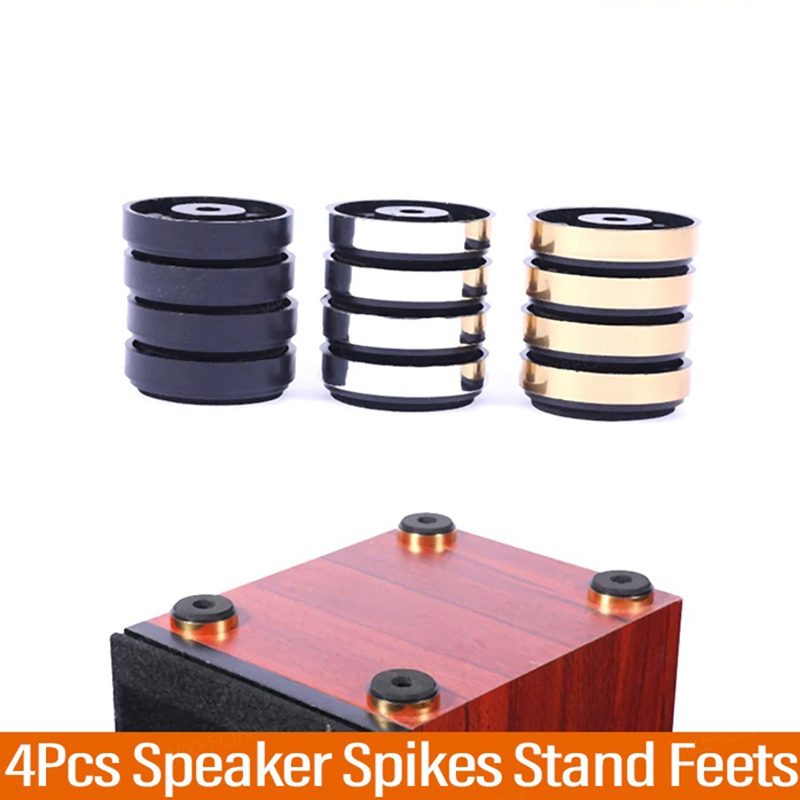 4pcs Speaker Shockproof Stand  - Home Cinema Rack ulasan dan harga