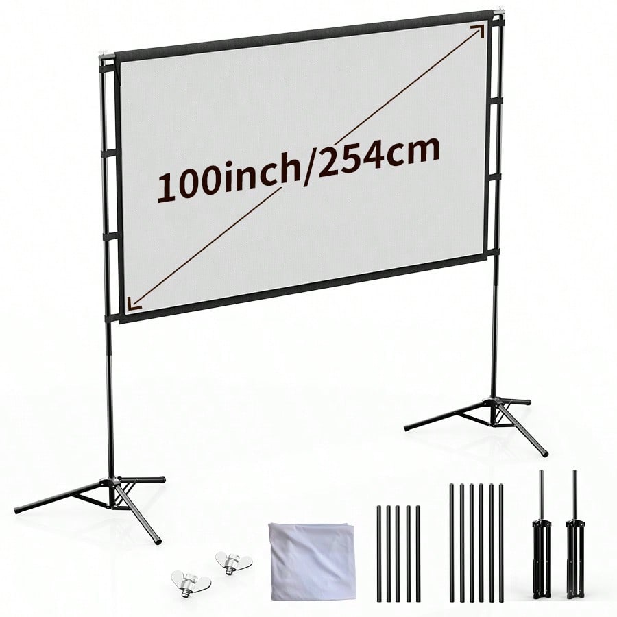 XBJ 100 Inch 4K Ultra HD Proje - Home Cinema Rack ulasan dan harga