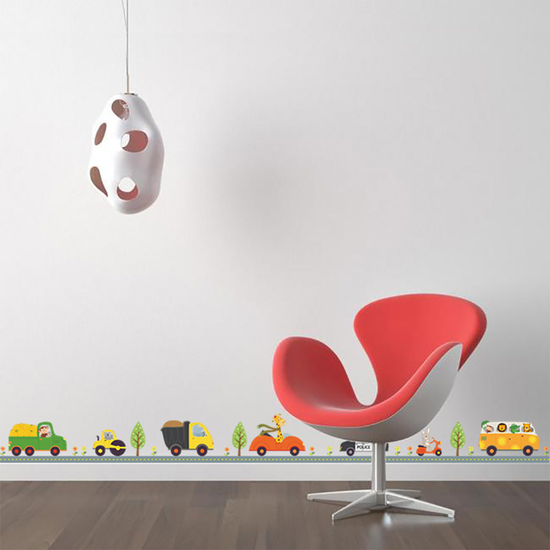 Cartoon Animals Car Wall Stick - Home Cinema Wall ulasan dan harga