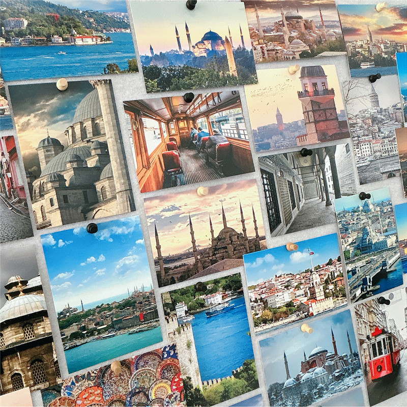 30Pcs 10x14cm Travel Landscape - Home Cinema Wall ulasan dan harga