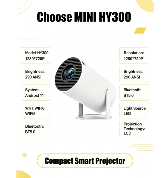 Mini HY300 Portable Projector  - Home Cinema Gadgets ulasan dan harga