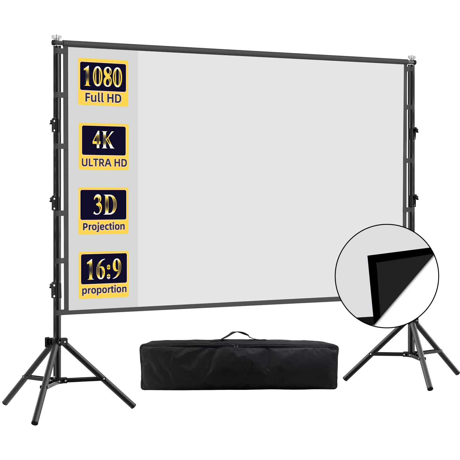 VEIDADZ Projection Screen With - Home Cinema Rack ulasan dan harga