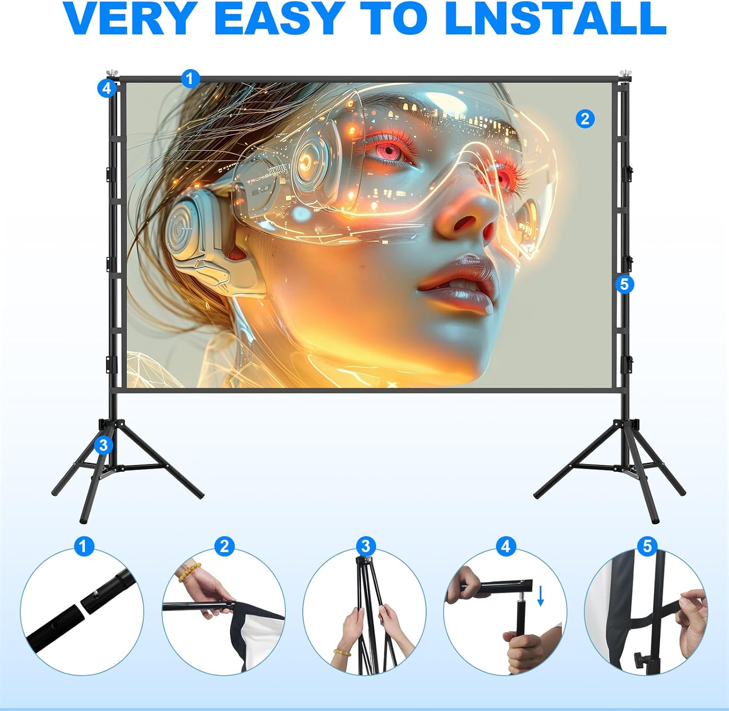 VEIDADZ Projection Screen With - Home Cinema Rack ulasan dan harga