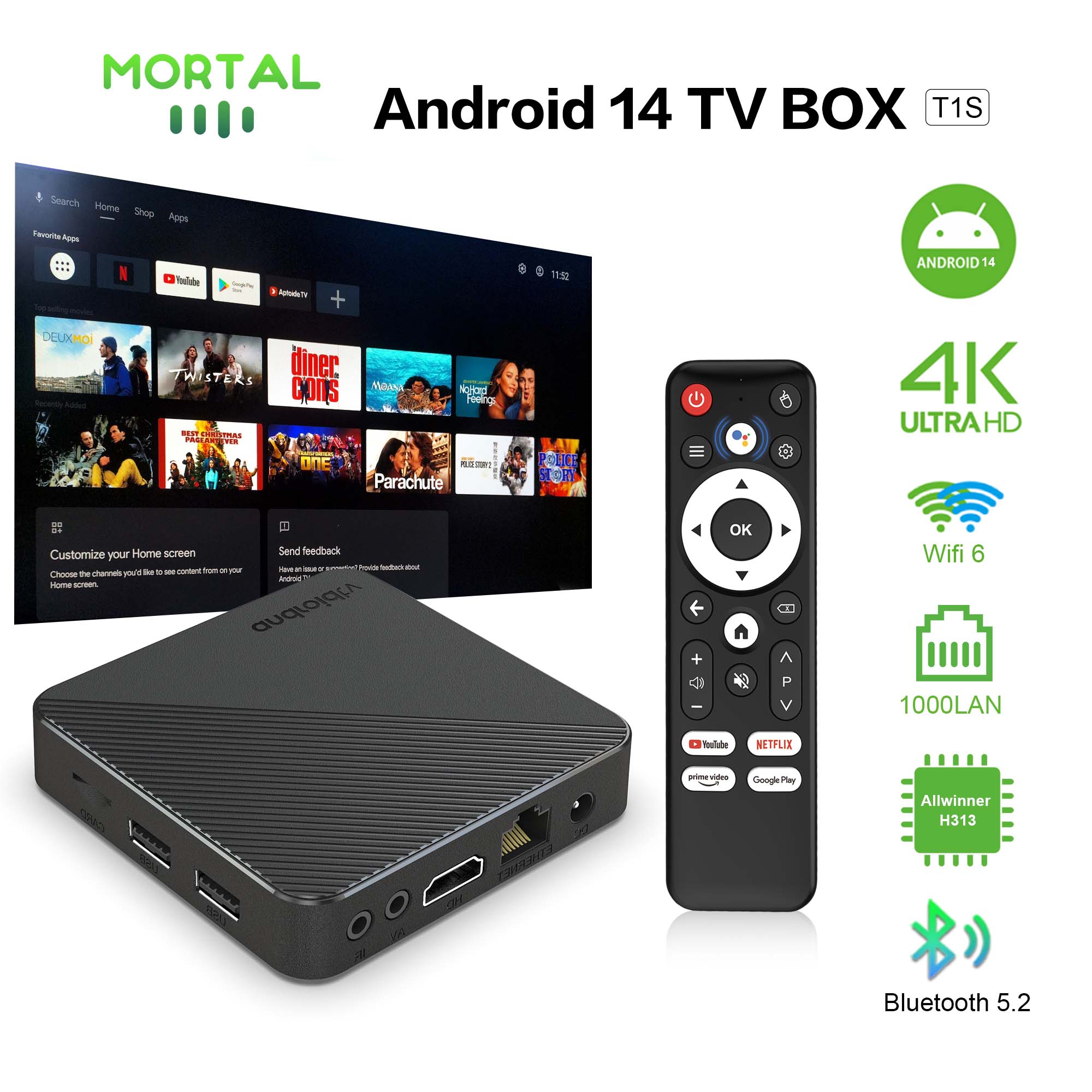 Android14 TV Box Smart Home Th - Home Cinema Gadgets ulasan dan harga