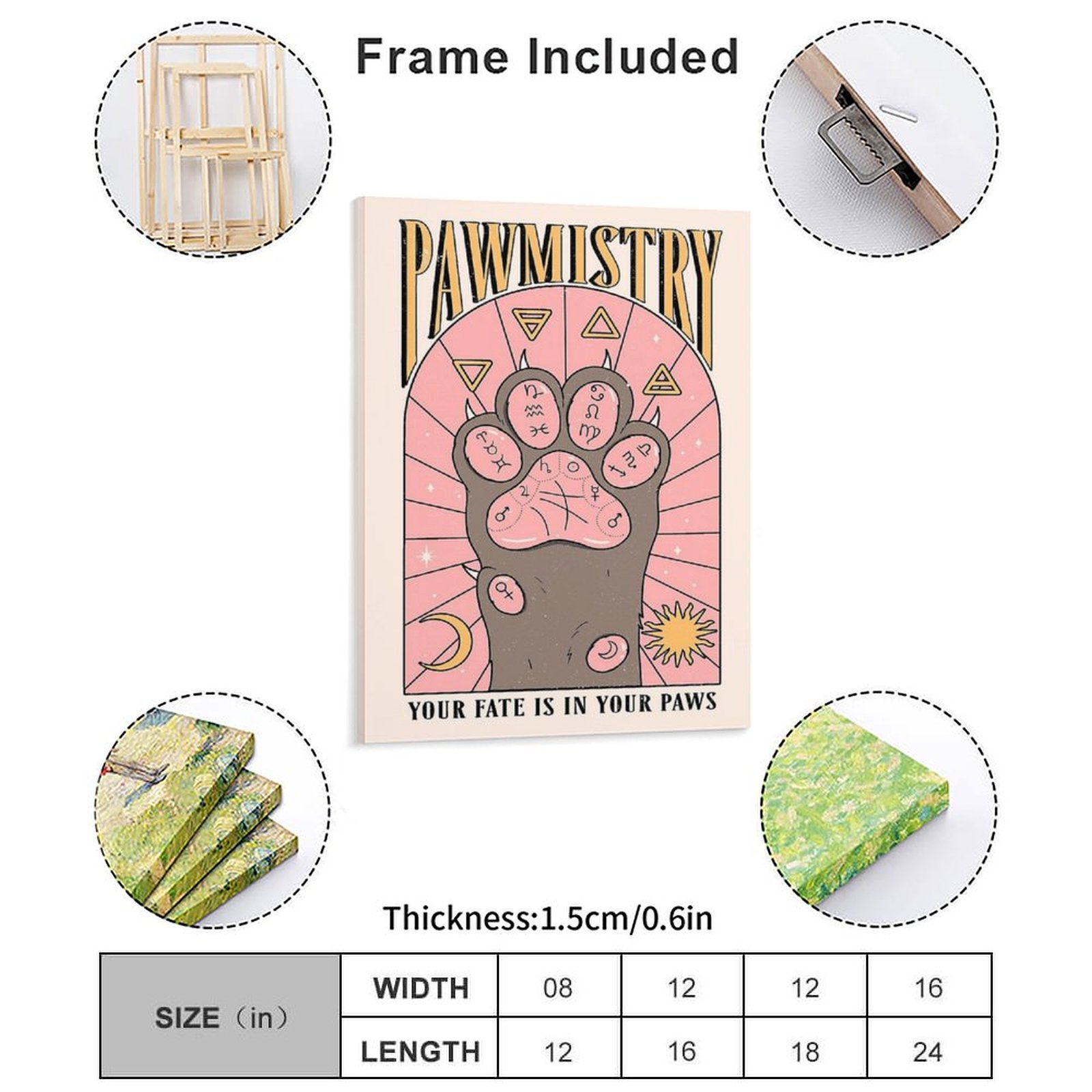 Pawmistry Canvas Painting Post - Home Cinema Wall ulasan dan harga