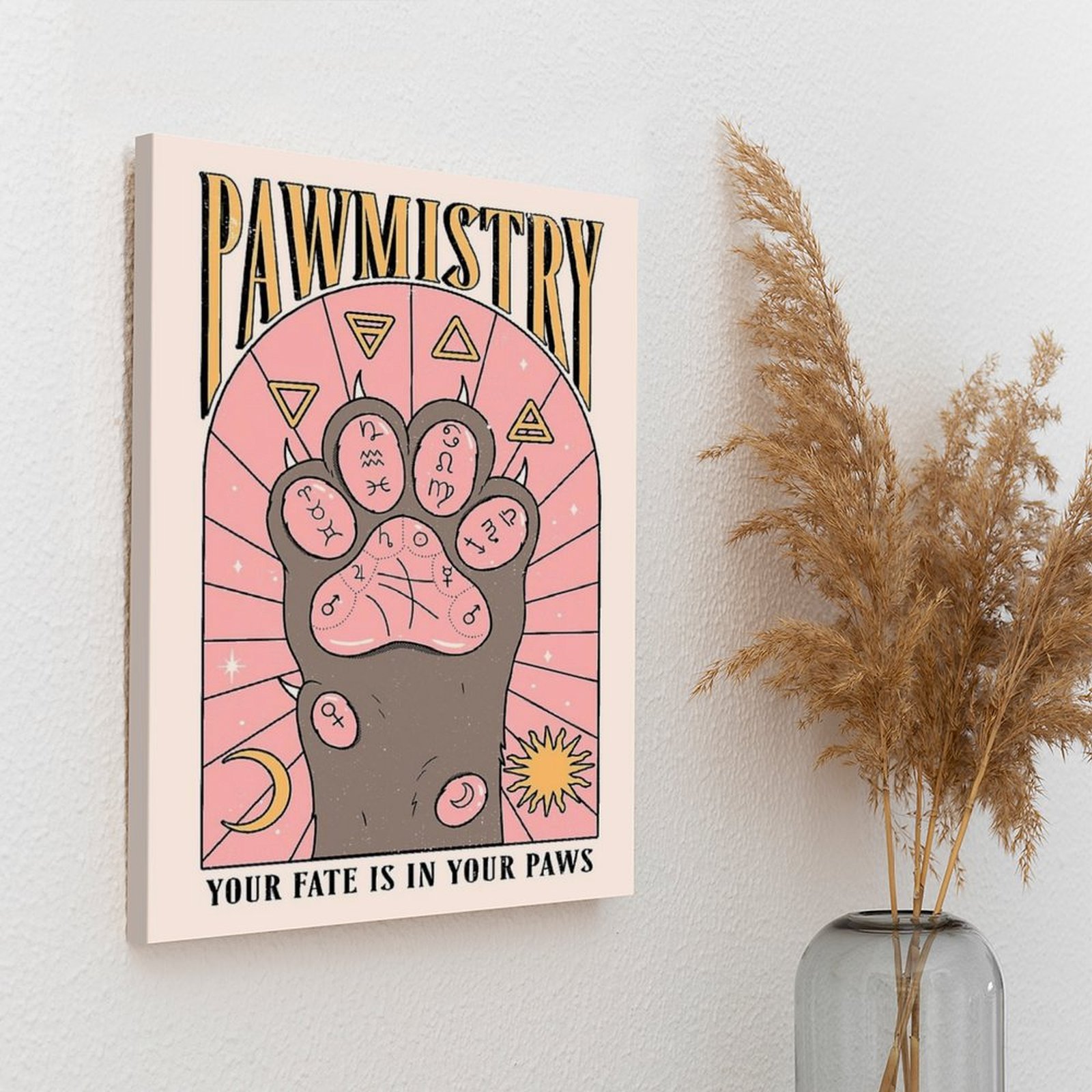 Pawmistry Canvas Painting Post - Home Cinema Wall ulasan dan harga