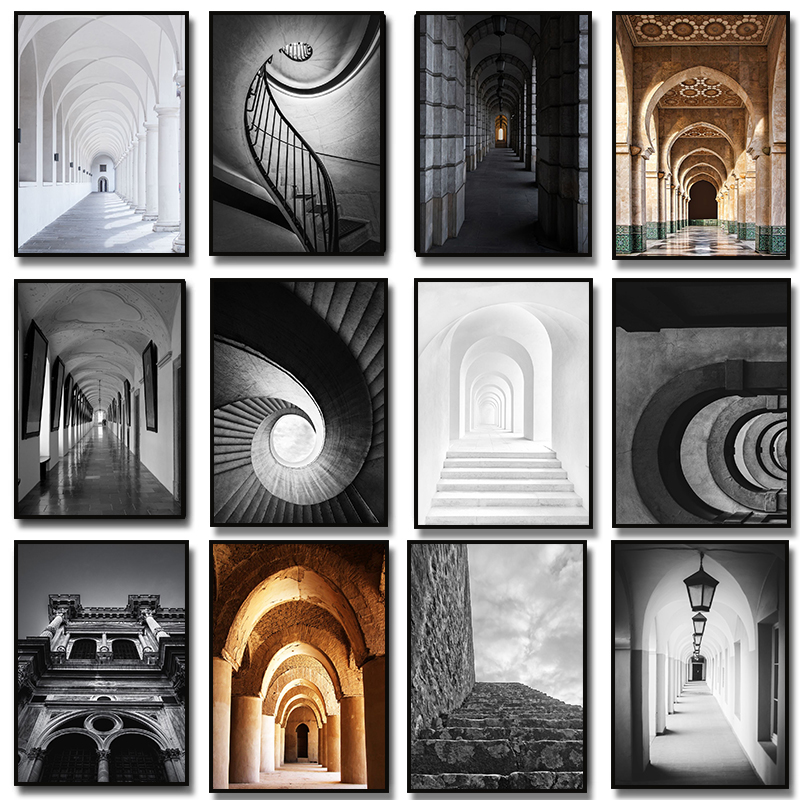 Modern Abstract Black and Whit - Home Cinema Wall ulasan dan harga