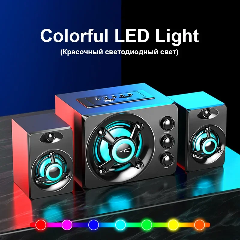 HIFI 3D Stereo Speakers Colorf - Home Cinema Wireless Speakers ulasan dan harga
