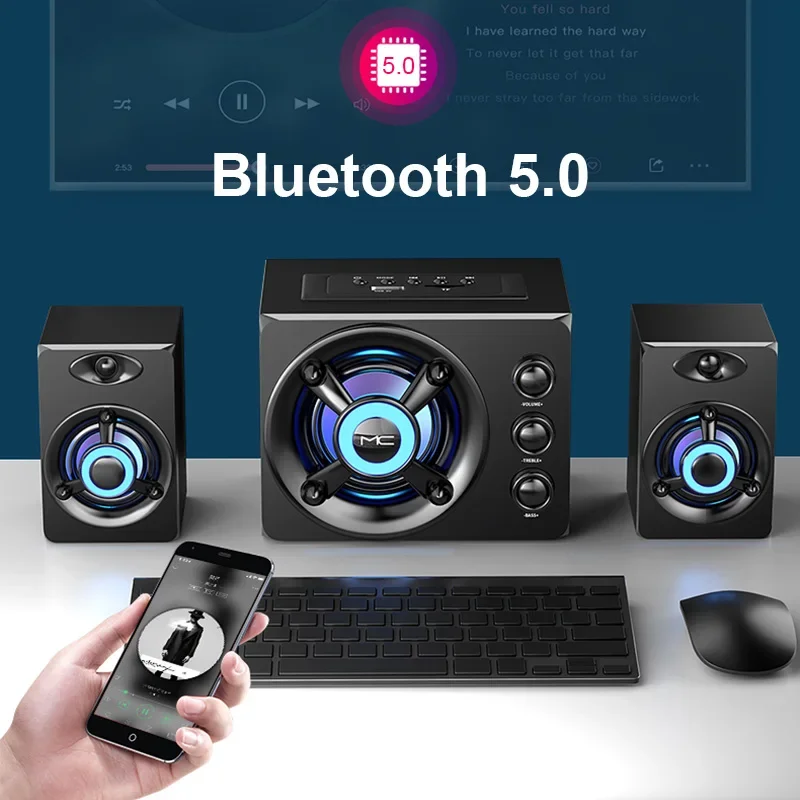 HIFI 3D Stereo Speakers Colorf - Home Cinema Wireless Speakers ulasan dan harga