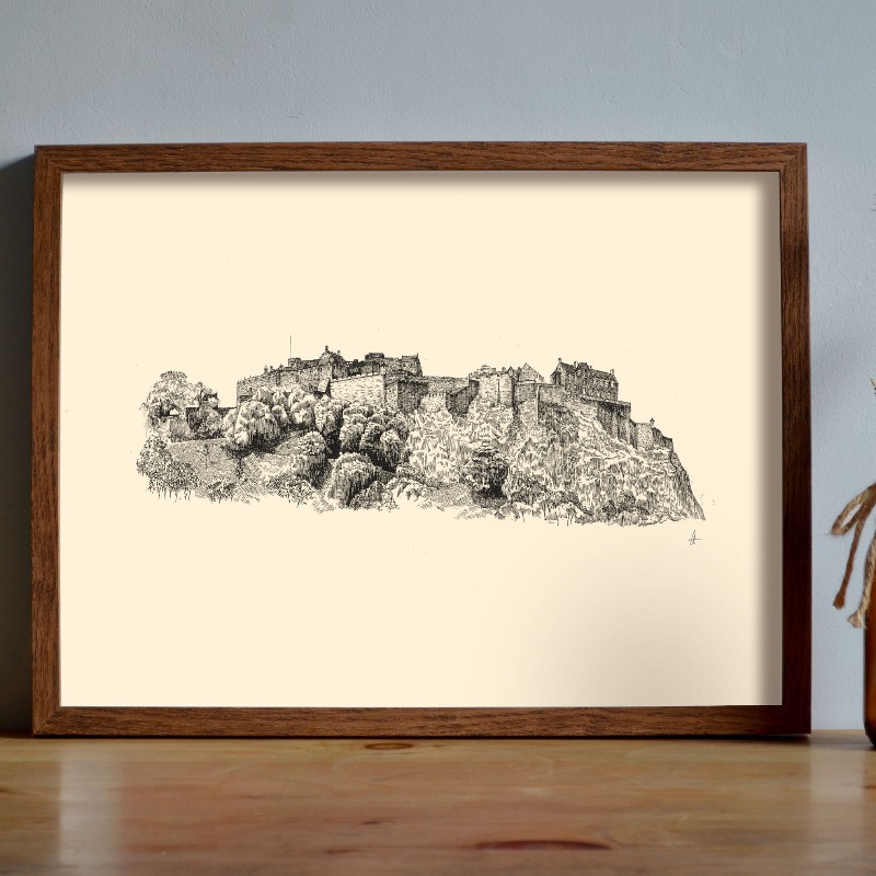 Vintage Edinburgh Castle Pen I - Home Cinema Wall ulasan dan harga