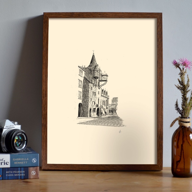 Vintage Edinburgh Castle Pen I - Home Cinema Wall ulasan dan harga